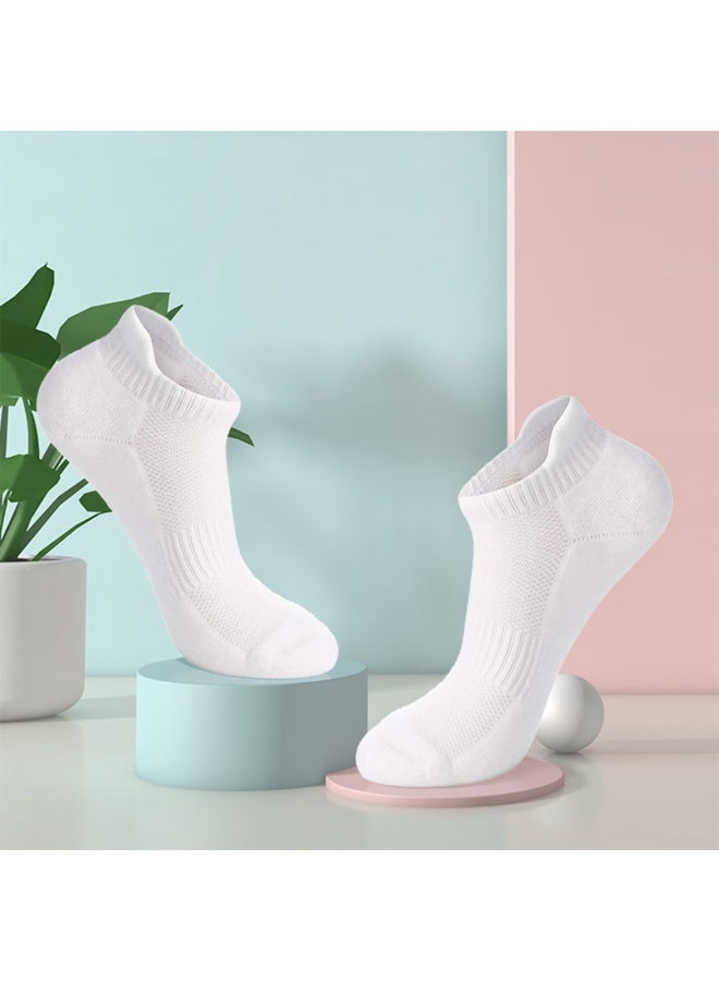 5 أزواج من الجوارب الرياضية البيضاء، مقاس أمريكي 6.5-8 (مقاس واحد يناسب الجميع) - Image 2